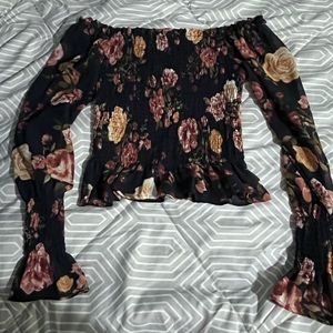 Off the shoulder crop top